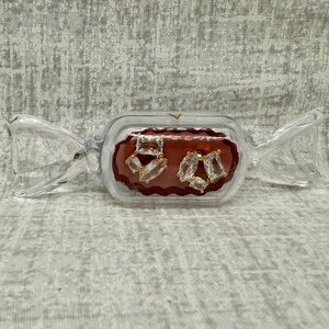 NWT Anthropologie 14k Gold Plated “Crystal Cluster” Festive Icon Stud Earrings